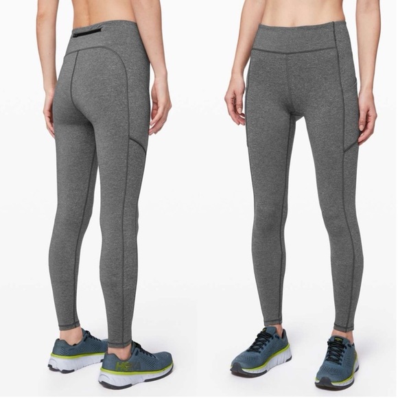 Lululemon Speed Up Tight 31" Heathered Black Size 4 - Picture 3 of 6